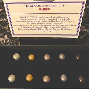 Box set of 5 pairs 7mm-8mm Genuine Freshwater Pearls set in 925 Sterling Silver